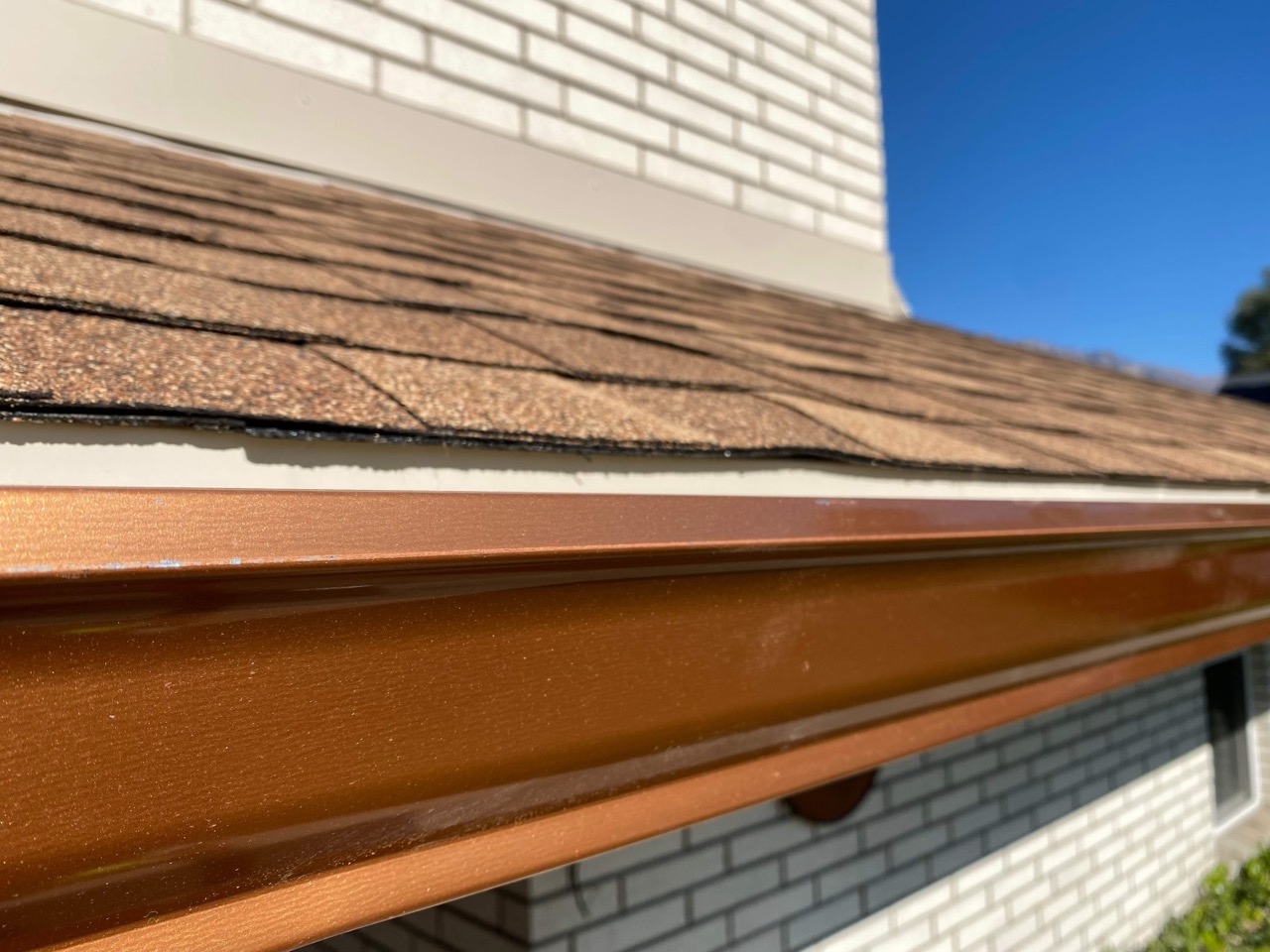 Copper Color Aluminum Gutter Orem Utah