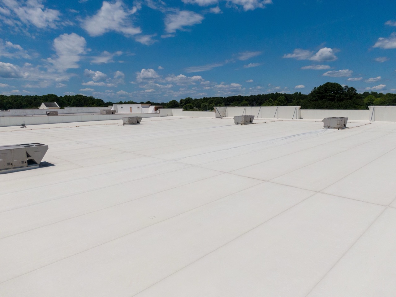 TPO Commercial Flat Roofing Membrane Installation